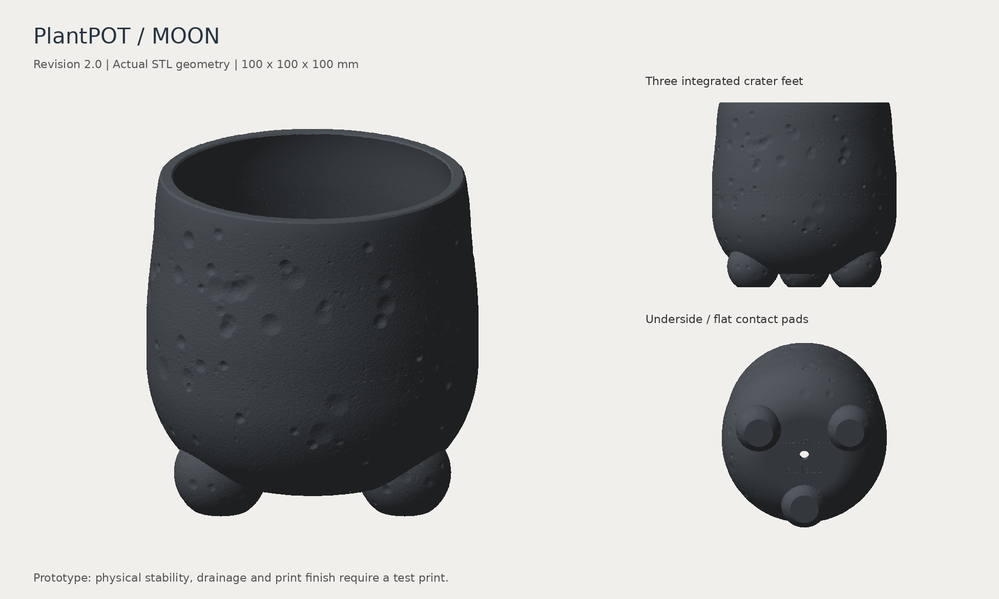 実際のMOON 3Dデータから描画した形状確認画像